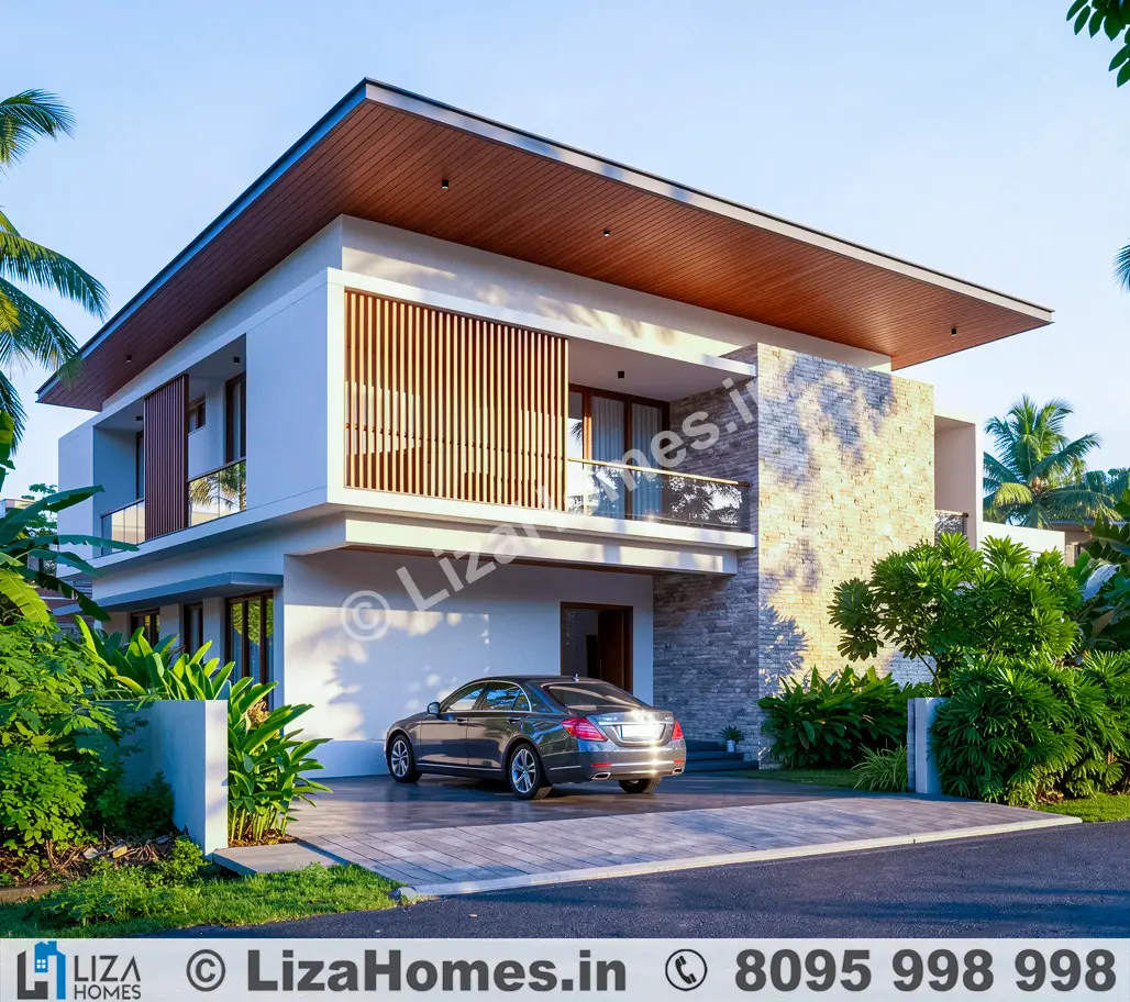 3D villa design - Contemporary Villa Exterior Design Bengaluru 3D architectural design