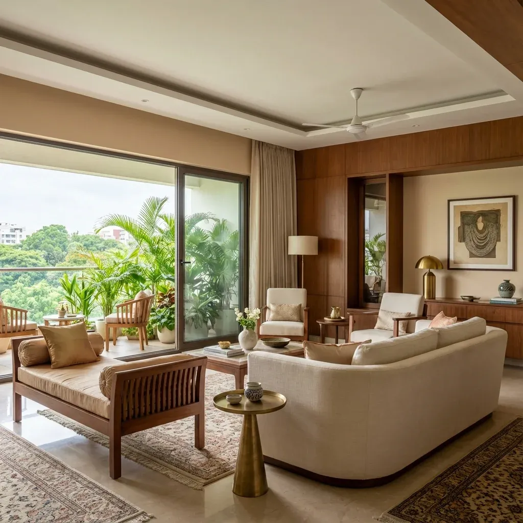 Modern Living Room Interior Design Bengaluru