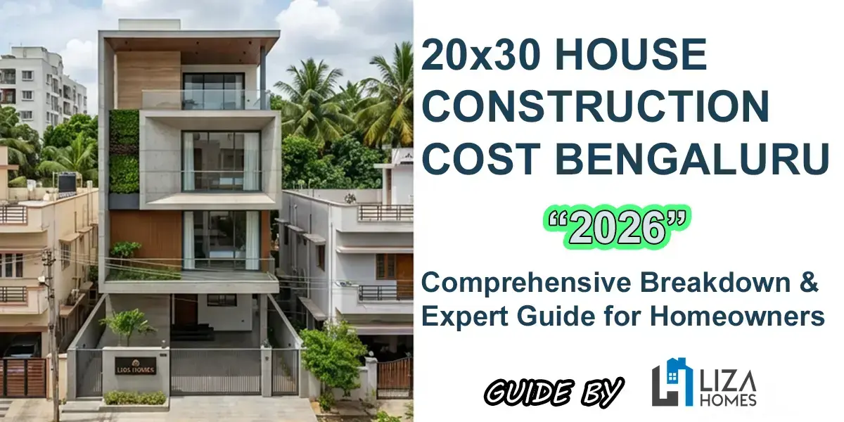 20x30 (20*30) House Construction Cost in Bengaluru 2026: The Small Plot Guide