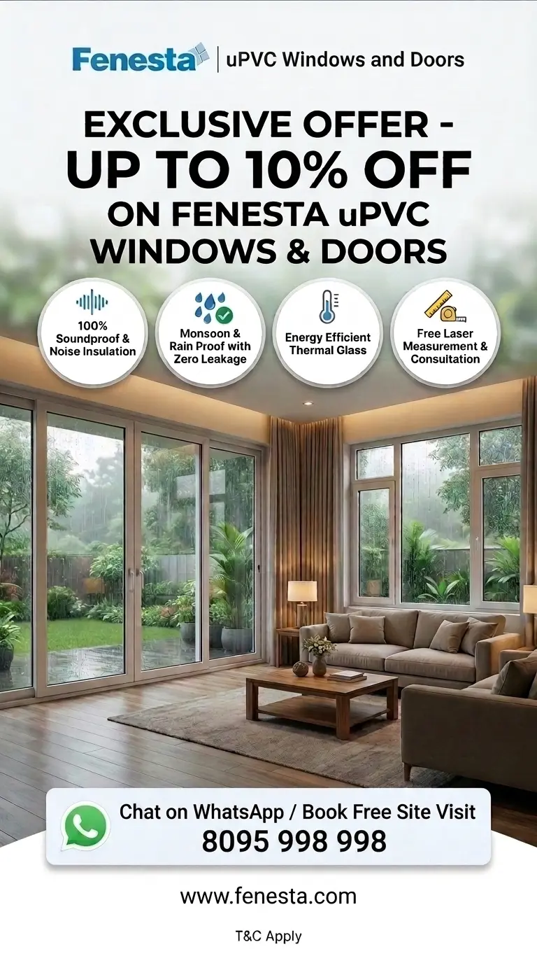 Fenesta uPVC Windows and Doors Exclusive 10 Percent Discount Offer - Liza Homes Channel Partner Bengaluru