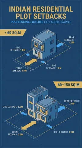 Residential Plot Setback Calculation Blueprint for Bengaluru Plots